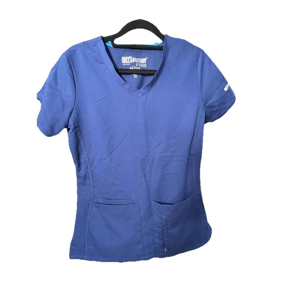 Grey’s Anatomy By Barco Active Galaxy Blue V- Neck Women’s Size XS